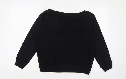 H&M Womens Black Cotton Pullover Sweatshirt Size S Pullover
