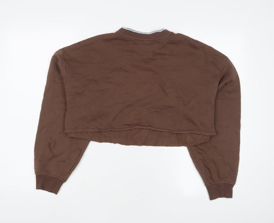 H&M Womens Brown Cotton Pullover Sweatshirt Size M Pullover