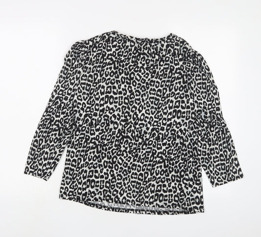 Womens UK Size 12 Dorothy Perkins Black Basic T-Shirt