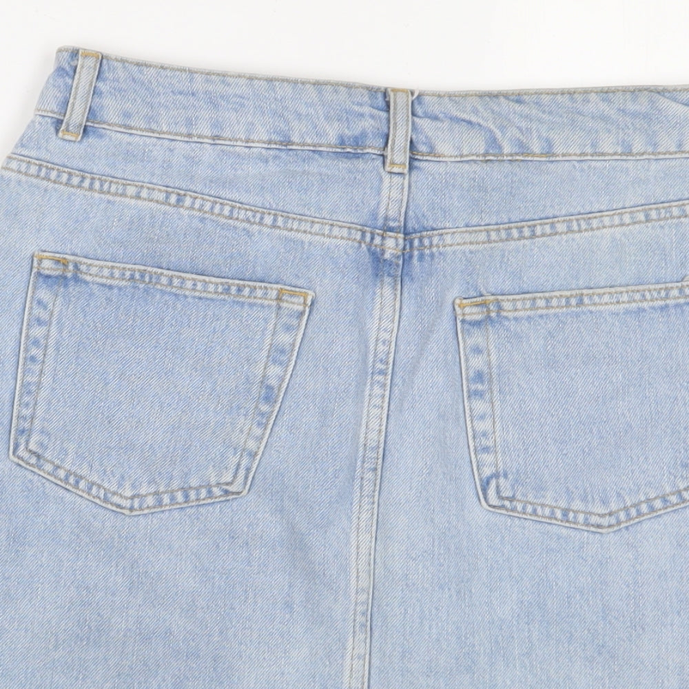 Womens UK Size 10 Topshop A-Line Denim Skirt
