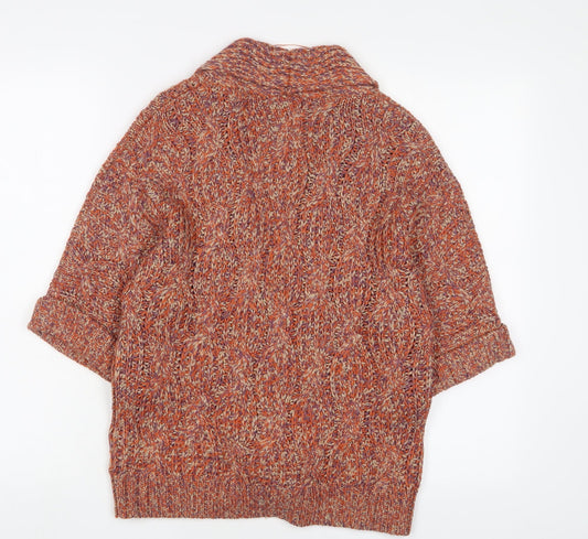 Womens UK Size S Damart Orange Cardigan Jumper