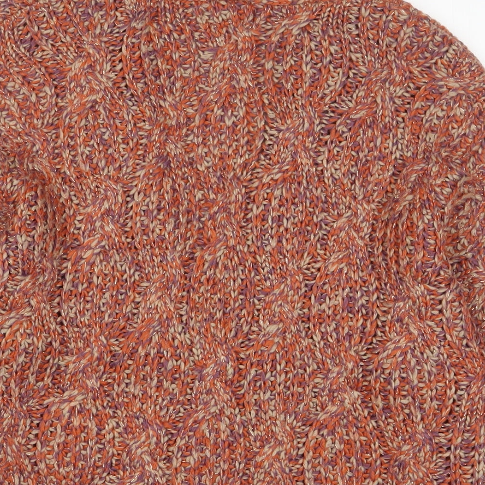 Womens UK Size S Damart Orange Cardigan Jumper