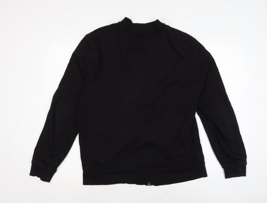 Mens UK Size M ASOS Black Full Zip Sweatshirt