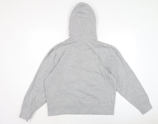 Topman Mens Grey Cotton Pullover Hoodie Size S