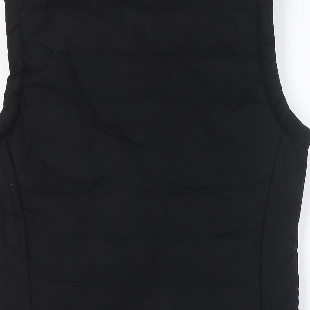 R&R Womens Black Gilet Waistcoat Size XS Zip - Padded