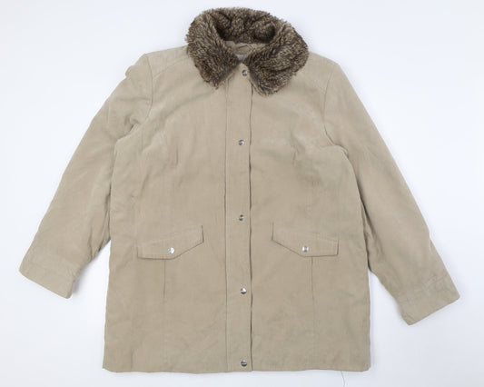 Womens UK Size 18 EWM Beige Overcoat