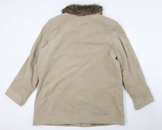 Womens UK Size 18 EWM Beige Overcoat