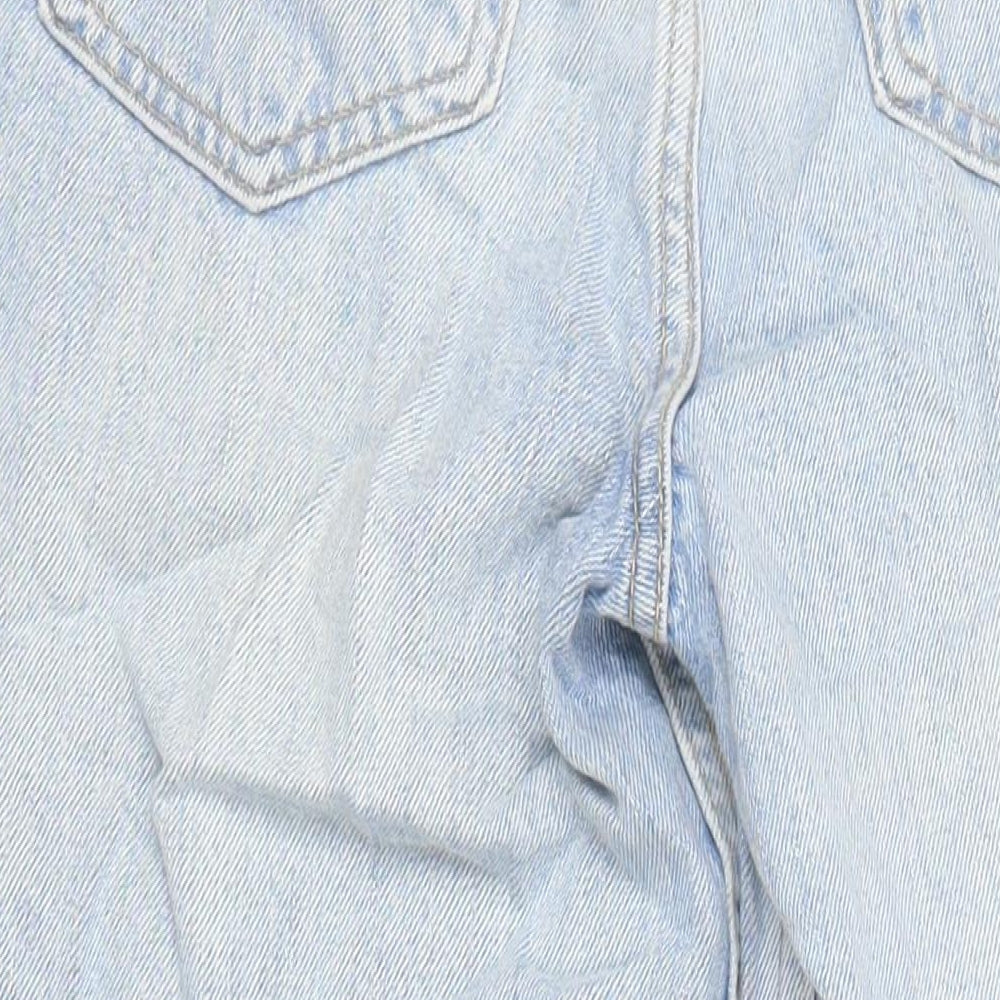 George Womens Blue Cotton Mom Jeans Size 8 L29 in Regular