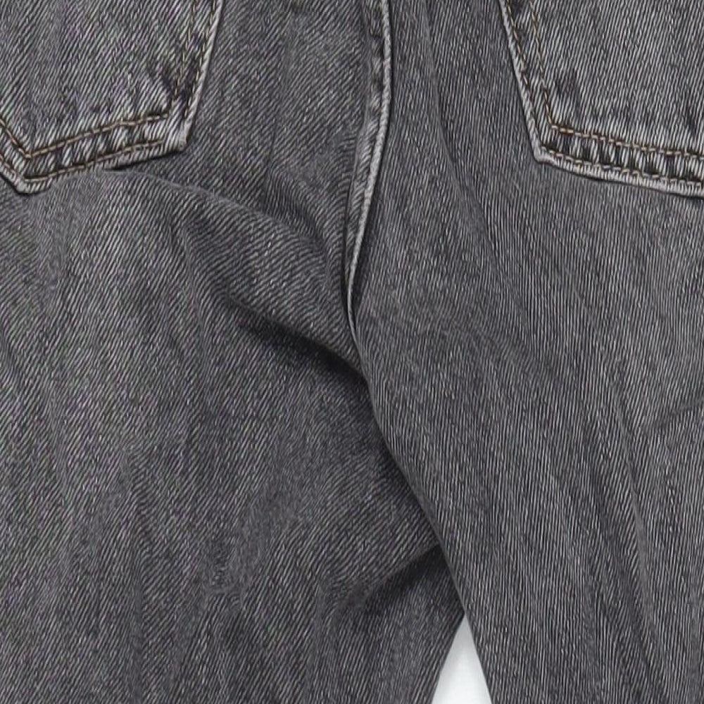 Topshop Womens Grey Cotton Mom Jeans Size 30 in L30 in Regular
