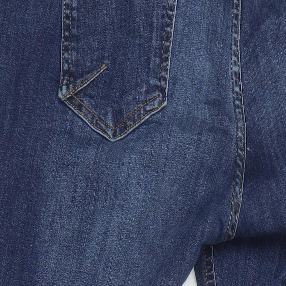 Harris Womens Blue Cotton Straight Jeans Size 18 L27 in Regular