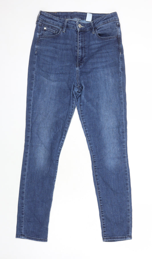 &Denim Womens Blue Cotton Skinny Jeans Size 30 in L27 in Regular