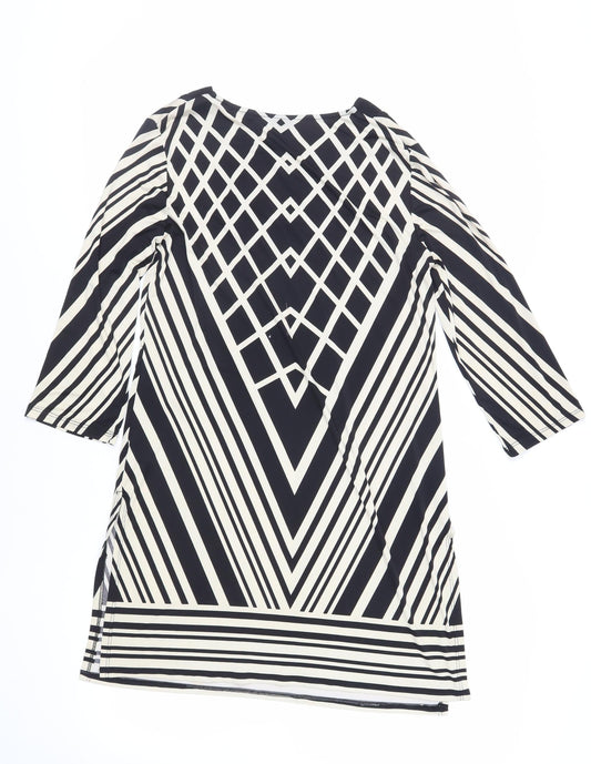 Womens UK Size S Wallis Black Tunic Blouse