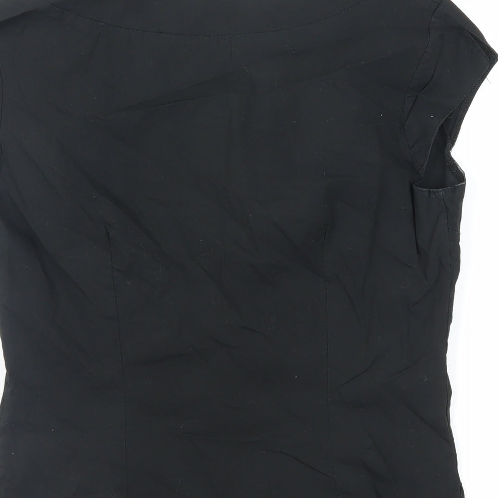 Womens UK Size 10 River Island Black Basic Blouse