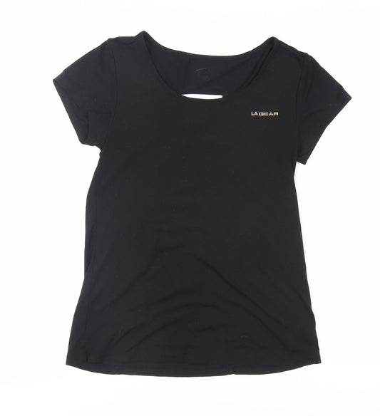 Womens UK Size S LA Gear Black T-Shirt