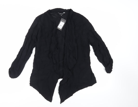 Womens UK Size 10 New Look Black Kimono Blouse