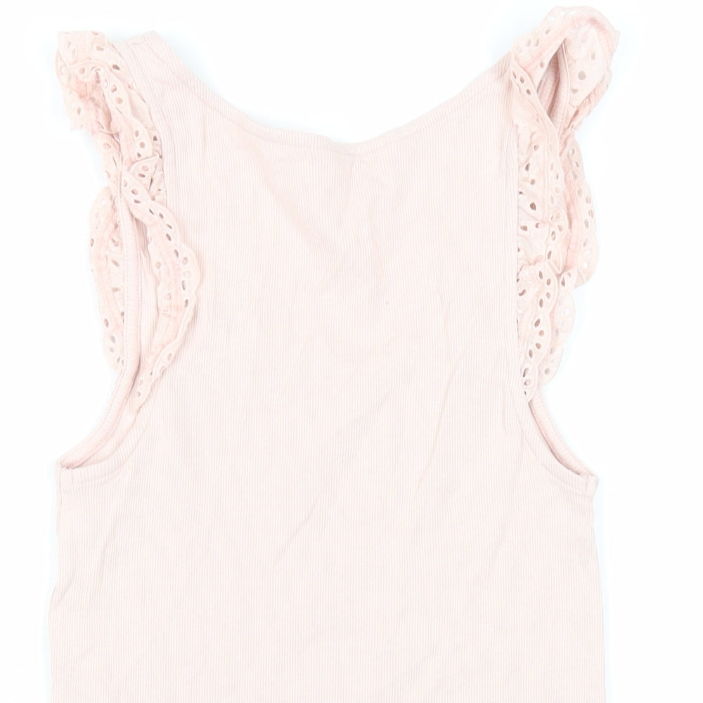 Womens UK Size 8 Marks and Spencer Pink Basic Tank