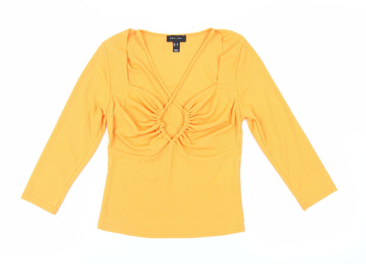 Womens UK Size 10 New Look Orange Basic Blouse
