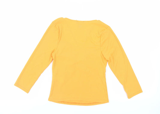 Womens UK Size 10 New Look Orange Basic Blouse
