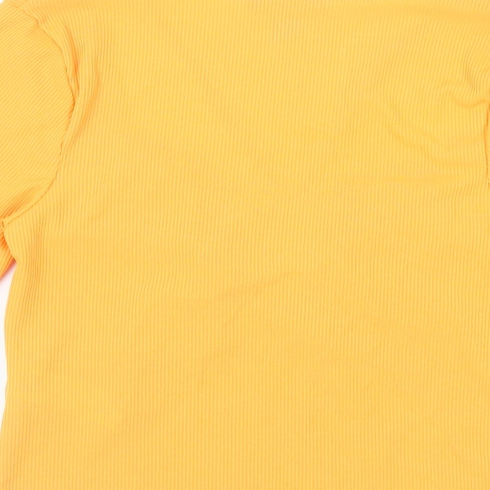 Womens UK Size 10 New Look Orange Basic Blouse