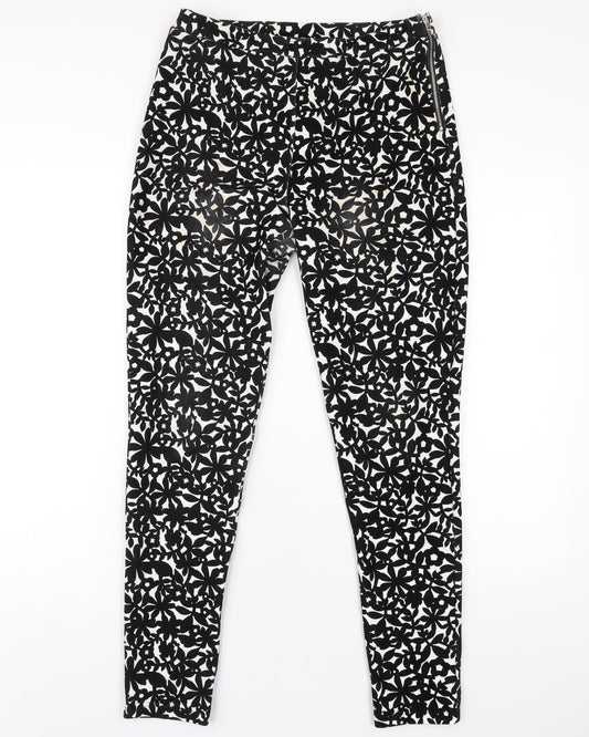 Womens UK Size 12 Topshop Regular Fit Carrot Black Trousers