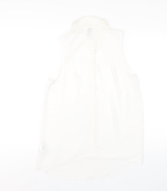 Womens UK Size 12 H&M White Basic Button-Up