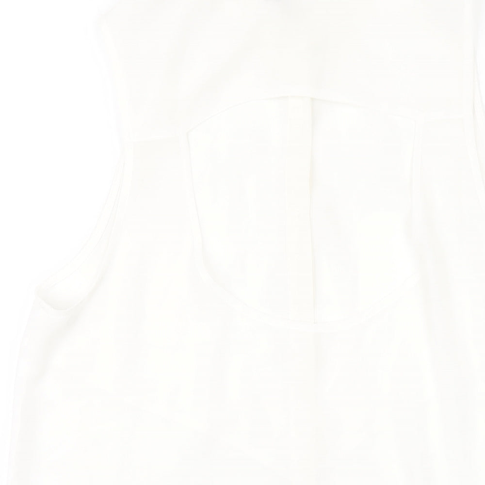 Womens UK Size 12 H&M White Basic Button-Up