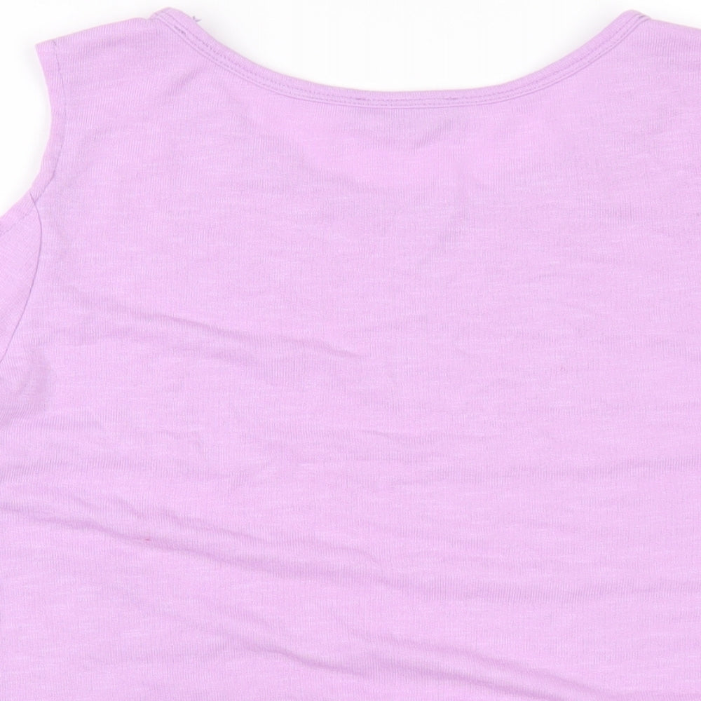 Womens UK Size 16 Select Purple Basic T-Shirt