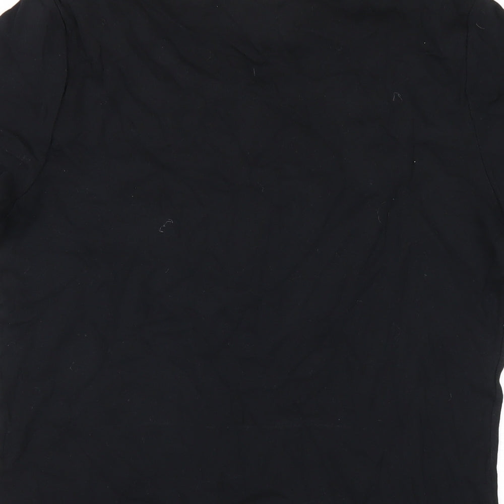 Womens UK Size 14 Marks and Spencer Black Basic T-Shirt