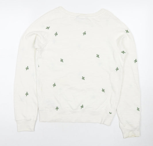 Womens UK Size 6 Marks and Spencer White Pullover Sweatshirt
