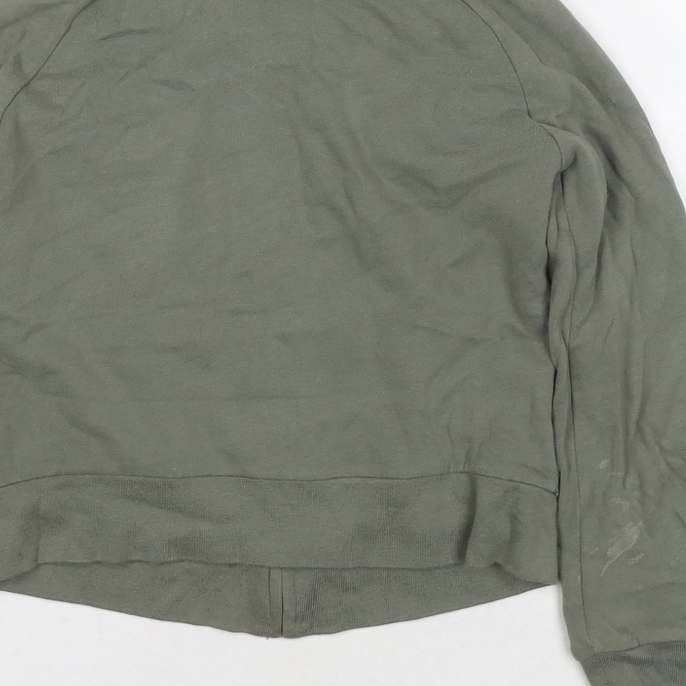 Gap Girls Green Cotton Full Zip Sweatshirt Size 8 Years Zip