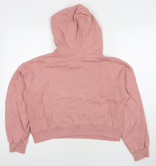 Bershka Womens Pink Cotton Pullover Sweatshirt Size S Pullover - Love