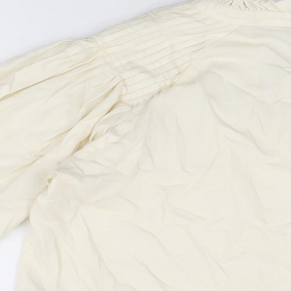 Womens UK Size 8 Marks and Spencer Ivory Basic T-Shirt