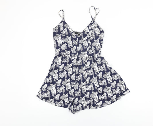 Womens UK Size S FOREVER 21 One-Piece Blue Playsuit