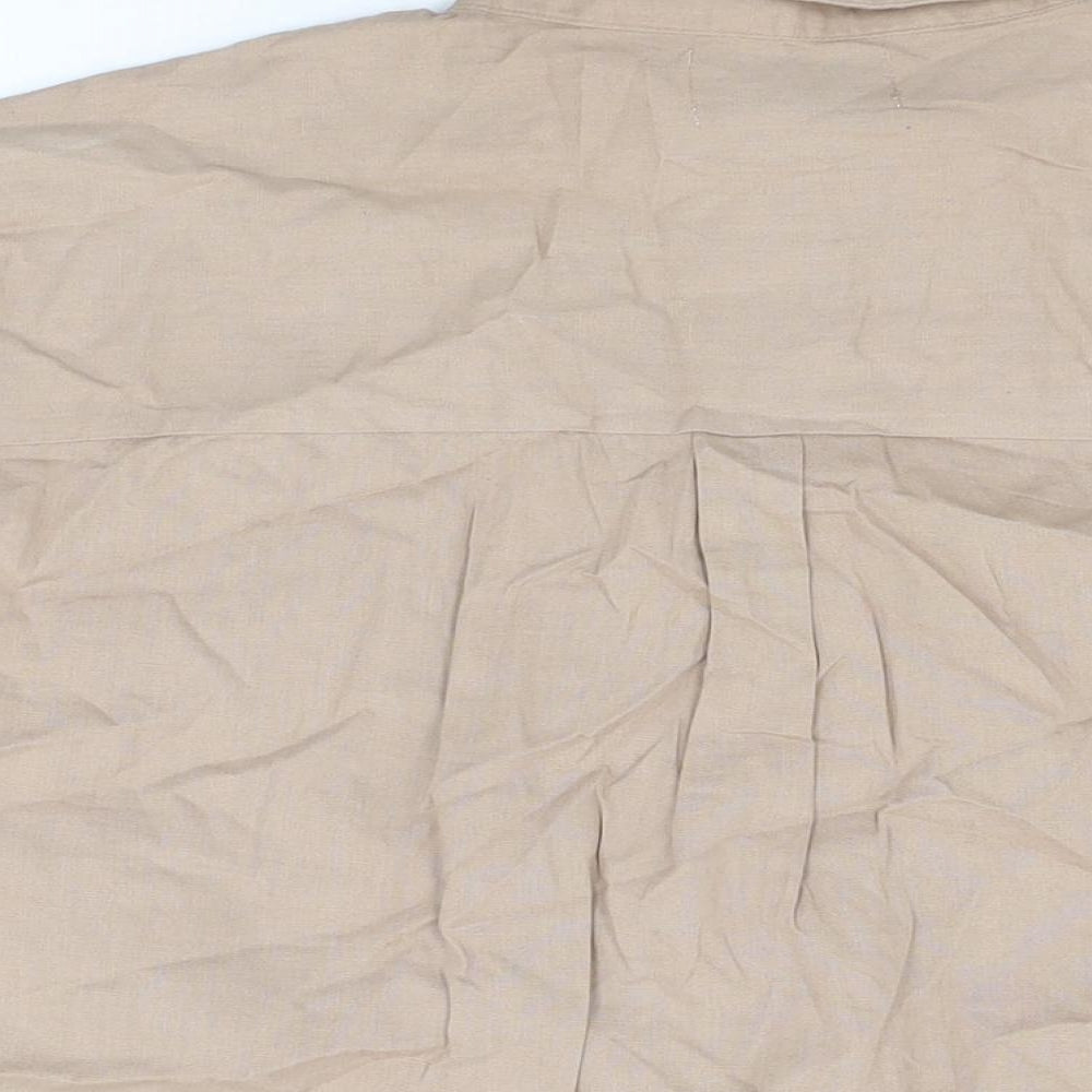 Womens UK Size 14 ASOS Brown Basic Button-Up