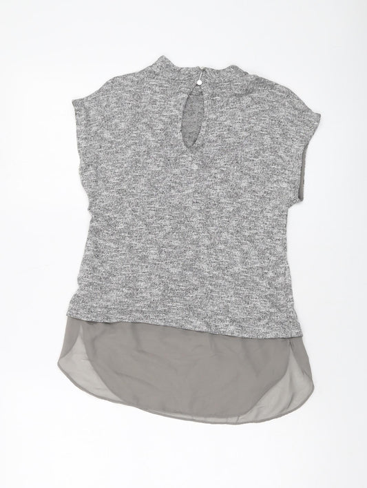Womens UK Size XS Oasis Grey Basic T-Shirt