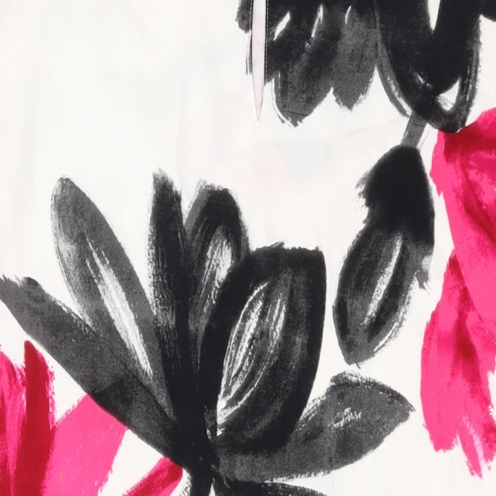 NEXT Womens Multicoloured Geometric Polyester Tank Dress Size 14 Round Neck Button