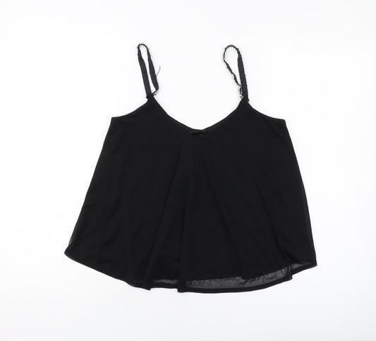 Womens UK Size 10 New Look Black Basic Tank