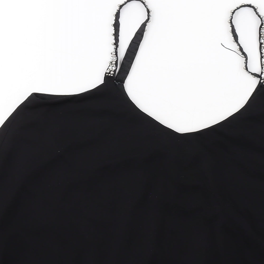 Womens UK Size 10 New Look Black Basic Tank