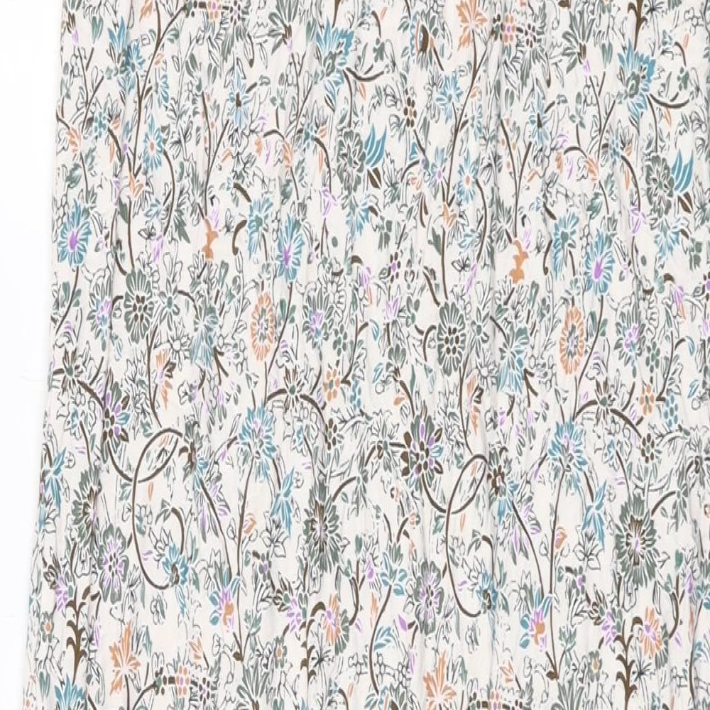 NEXT Womens Multicoloured Floral Viscose Tank Dress Size 12 Round Neck Pullover