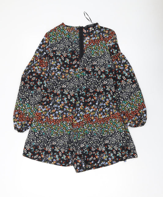 Womens UK Size XS Zara One-Piece Multicoloured Playsuit