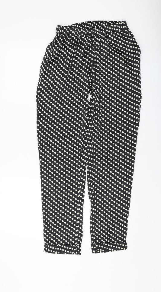 Womens UK Size 6 Boohoo Regular Fit Black Trousers