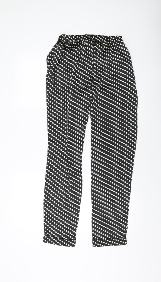 Womens UK Size 6 Boohoo Regular Fit Black Trousers