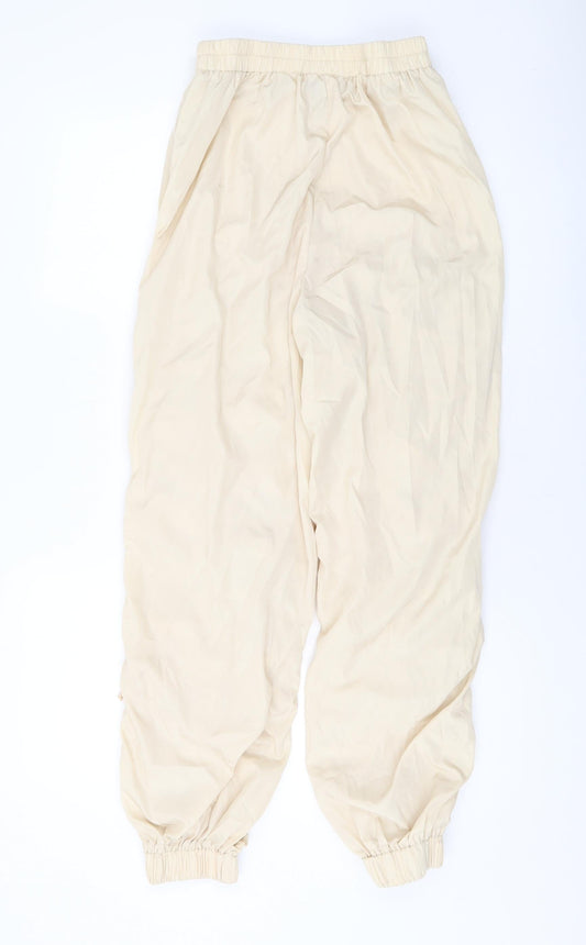 Womens UK Size 12 PRETTYLITTLETHING Regular Fit Beige Trousers