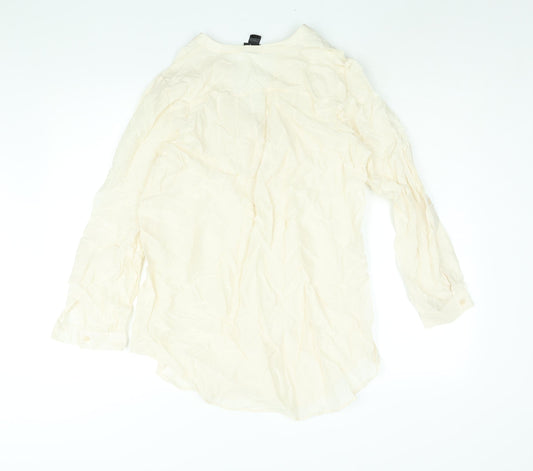 Womens UK Size 12 H&M Ivory Tunic Blouse