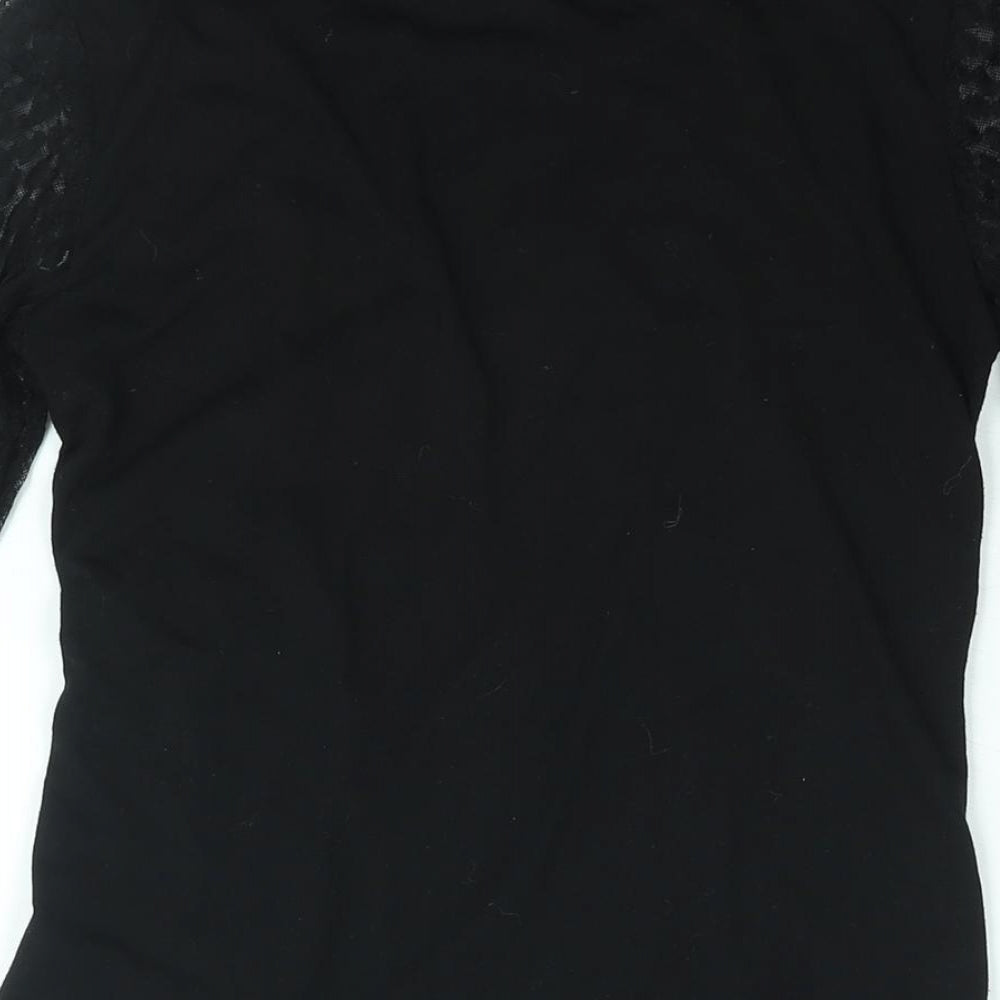 Womens UK Size S H&M Black Basic Blouse