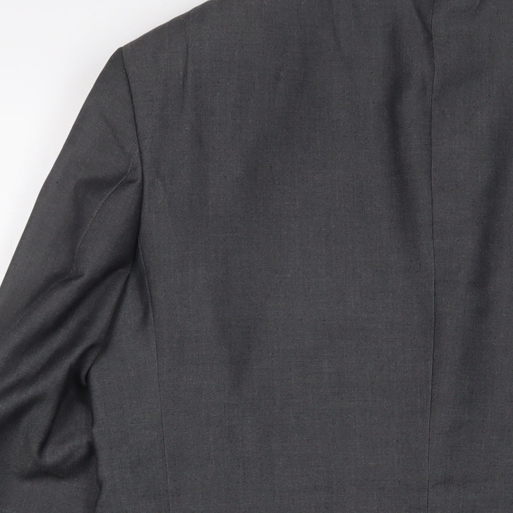 Mens UK Size 42 PINSTRIPE Regular Grey Suit Jacket