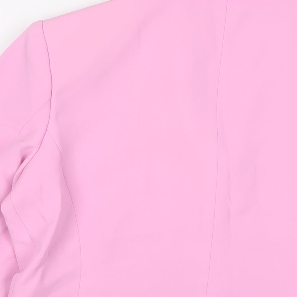 Jorgina Womens Pink Jacket Blazer Size 12 Button