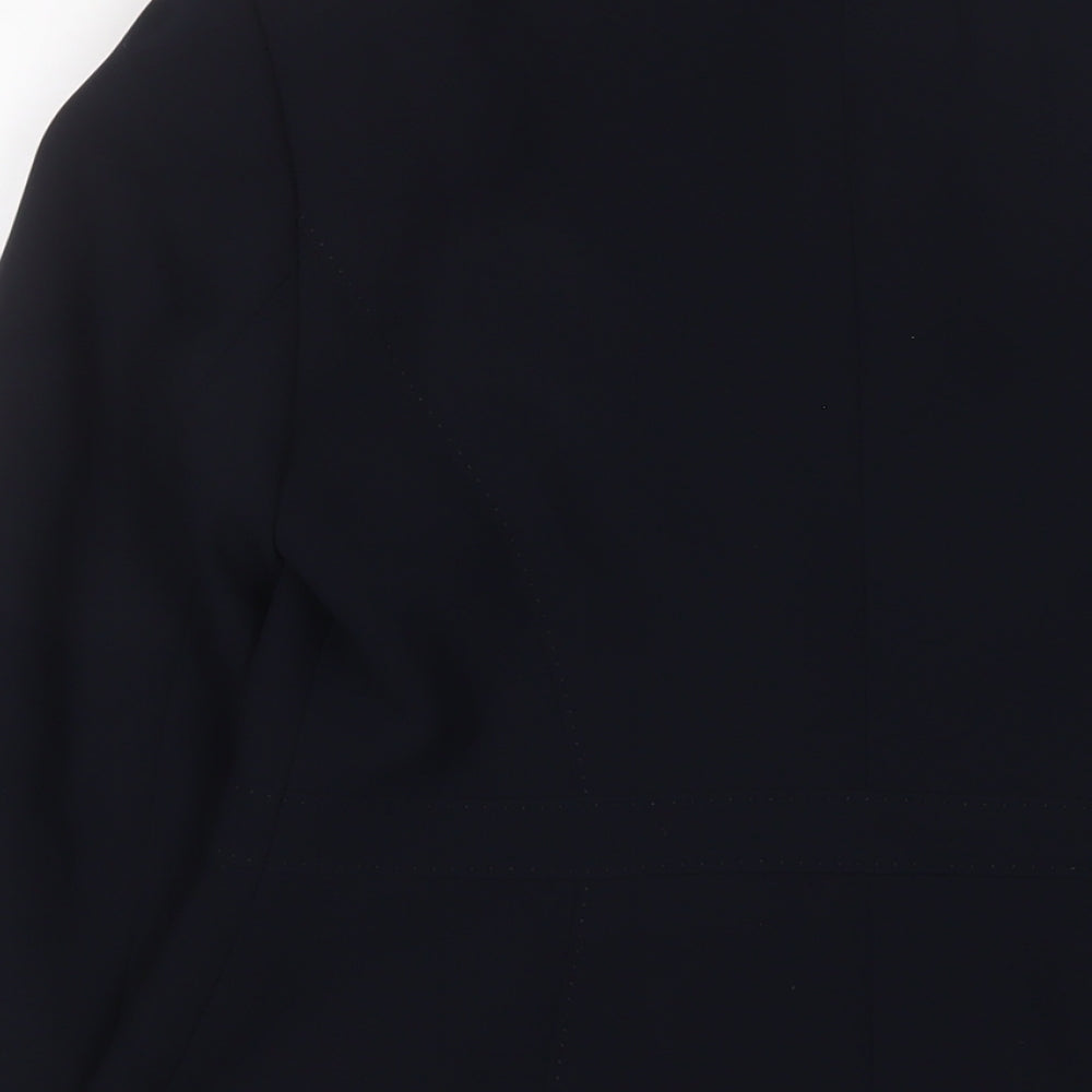Brand and care label for Linea women’s blue jacket blazer, size UK 10, button