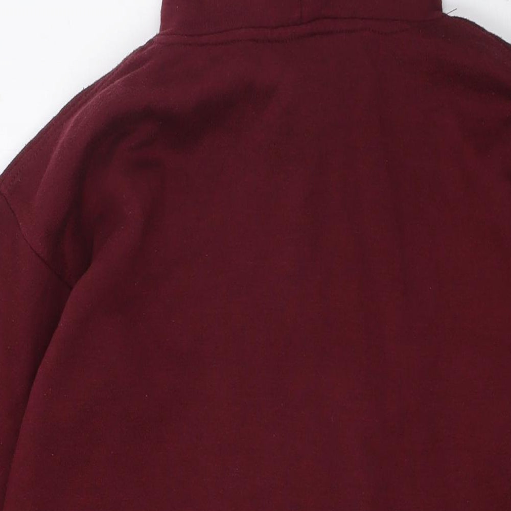 Brave Soul Womens Red Cotton Pullover Hoodie Size 8