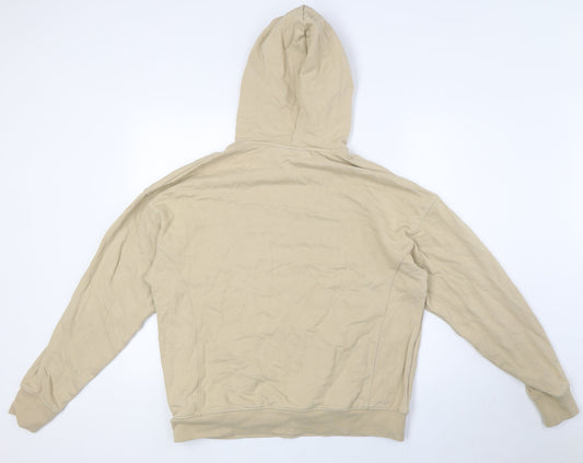 The Couture Club Mens Beige Cotton Pullover Hoodie Size S